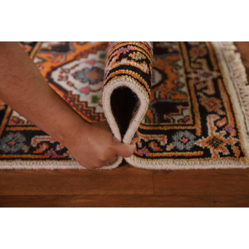 Heriz Serapi Oriental Rug Handmade Medallion Wool Carpet - 2'0"x 3'0"