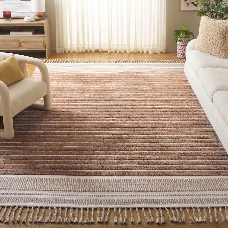 SAFAVIEH Handmade Kilim Roxani Yosra Transitional Cotton Rug - 8' x 10' - Natural/Beige