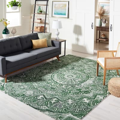 SAFAVIEH Handmade Marquee Genta Modern Medallion Wool Rug