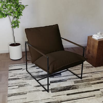 Metal Frame Polyester Sling Armchair