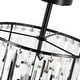preview thumbnail 11 of 17, CO-Z 12" Modern 3-Light Crystal Semi Flush Mount Chandelier with Drum Shade
