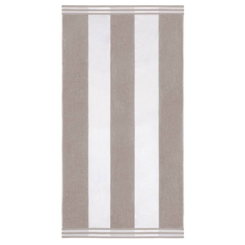 Superior Cabana Stripe Oversized Cotton Beach Towel (Set of 2)