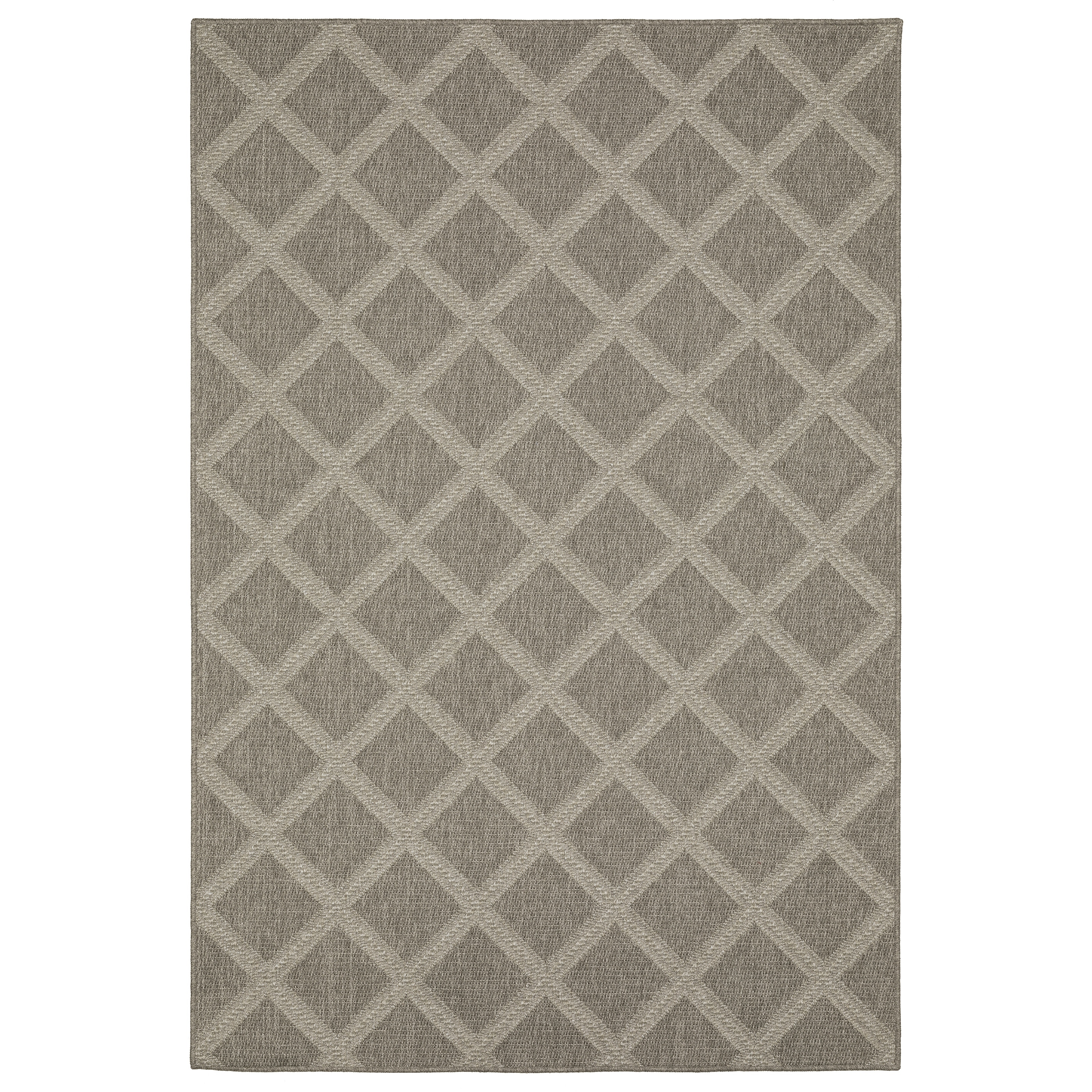 Style Haven Calayan Woven Lattice Grey Ultimate Performance Area Rug~