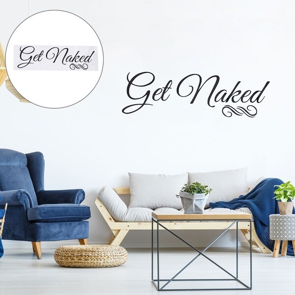 Top Product Reviews For Get Naked Vinyl Bathroom Wall Decal 20201638 Overstock