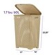 preview thumbnail 25 of 23, Superio Plastic Wicker Laundry Hamper with Lid Large Capacity - Capacity: 60l