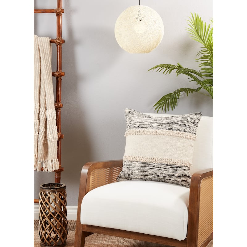 Stripe Chindi Design Throw Pillow
