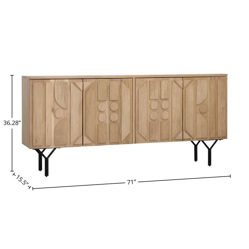 Brookstone 71" Wide Sideboard, Natural