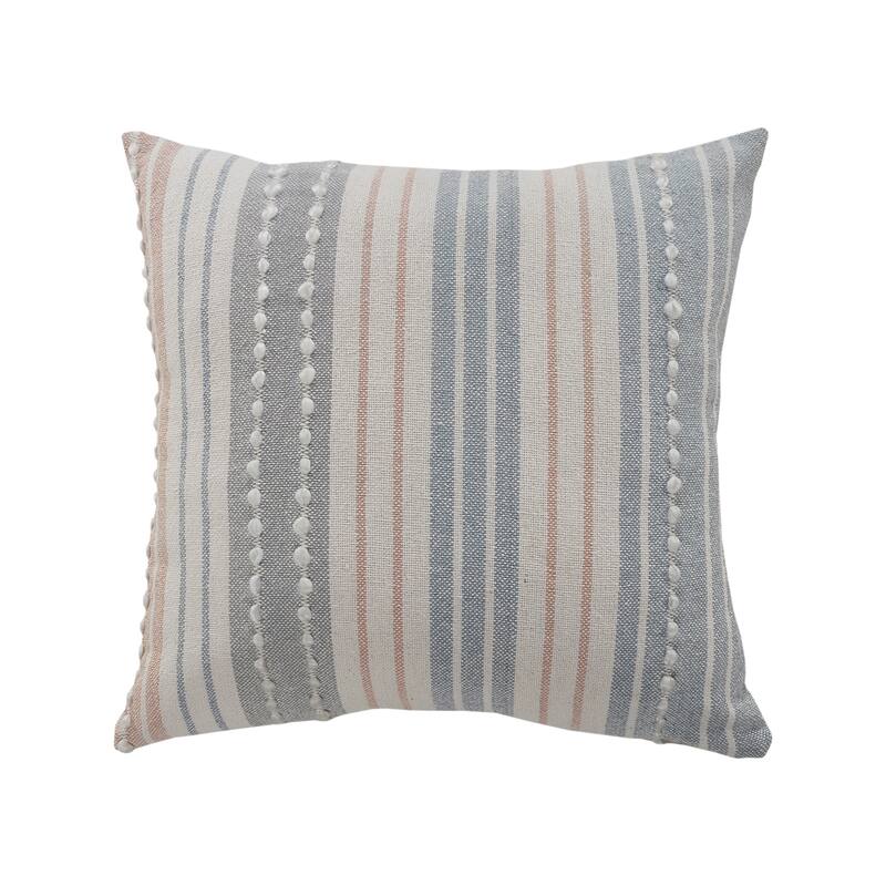 Sevita Delicate Textured Striped Throw Pillow