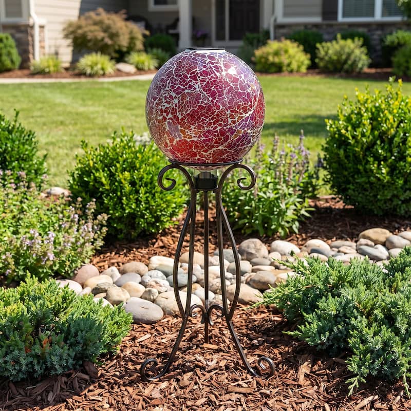 Sunnydaze 10-Inch Solar Glass Gazing Garden Globe
