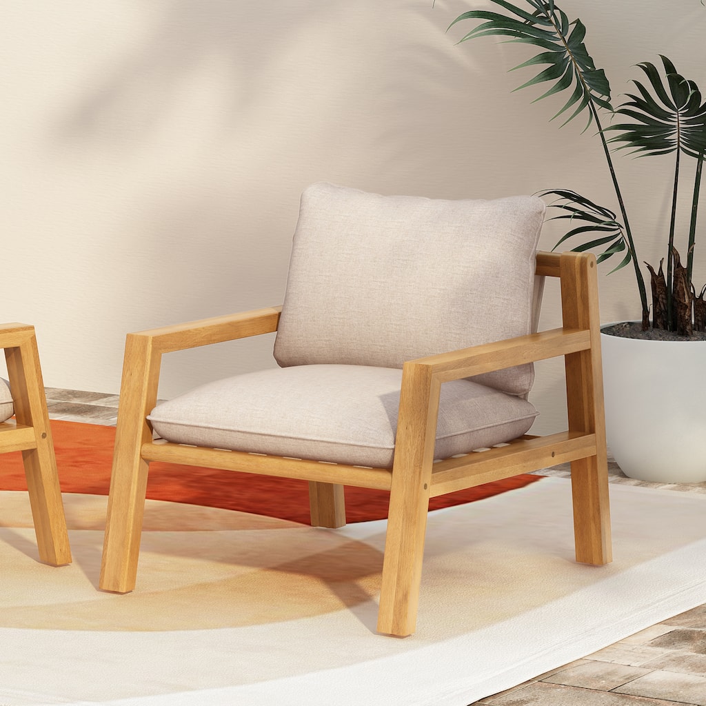 Christopher Knight Home- Ramsey Outdoor Acacia Wood Club Chair
