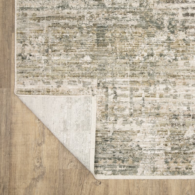 Sienna Distressed Abstract Beige/ Grey Area Rug