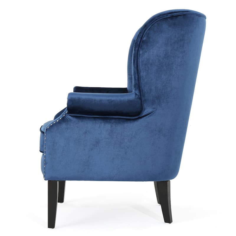 32" High Back Velvet Club Chair