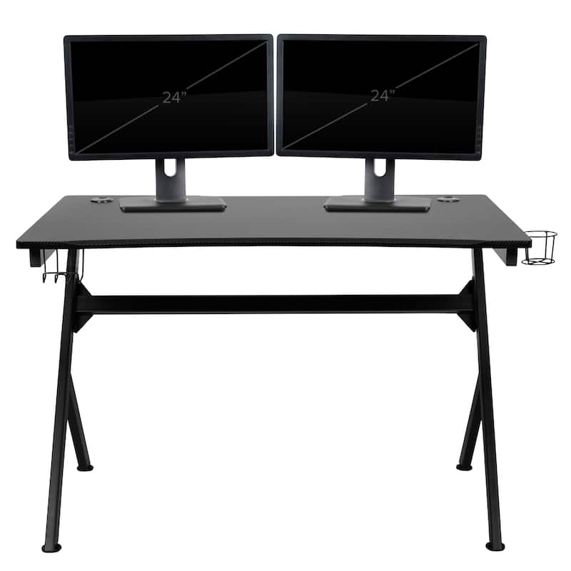 Gaming Desk Set - Cup/Headset Holder/Reclining & Footrest