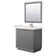 Option Dark Gray / White Quartz Top / Satin Bronze
