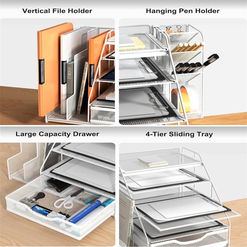 Office Desk Organizer - 11.97"D x 14.17"W x 11.02"H