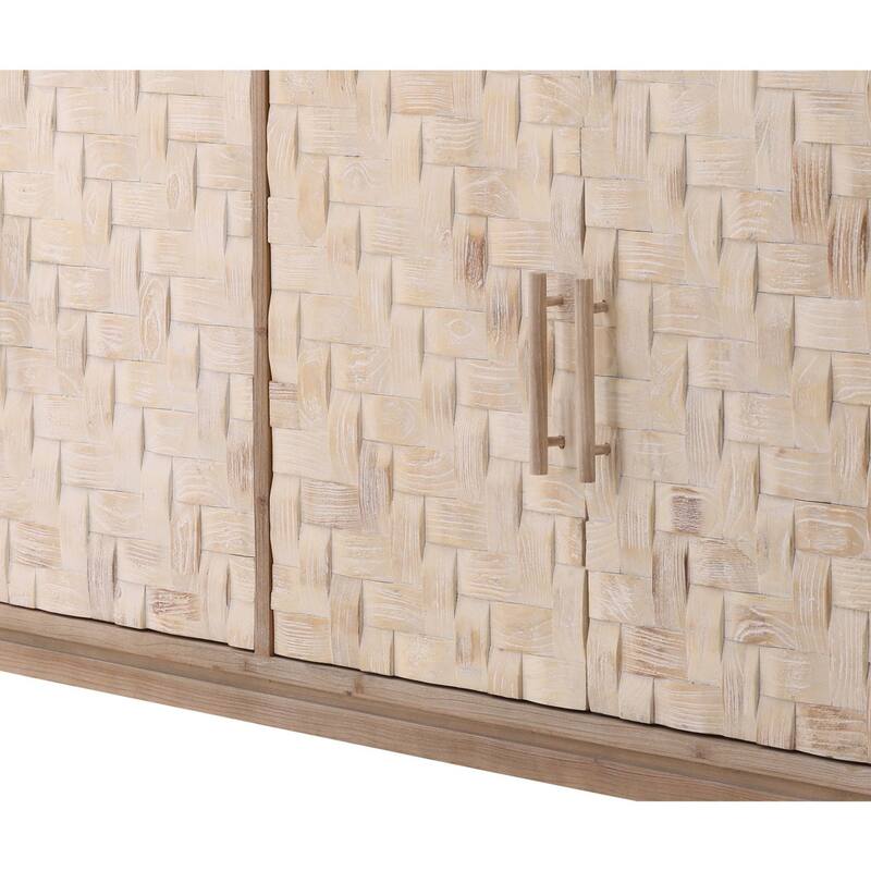 Furniture Classics Lafayette Natural Wood Basket Weave 4-door Sideboard