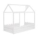 preview thumbnail 42 of 41, Wooden Twin House Bed with Pine Frame, Roof, and Fence, Perfect for Play and Sleep