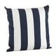 preview thumbnail 2 of 3, Classic Wide Stripe Poly Filled Throw Pillow 17" x 17" - Blue