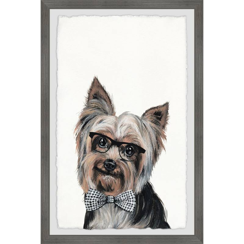Rockstar Puppy Framed Wall Art, Elegant Home Touch - Sophisticated Artwork for Refined Décor
