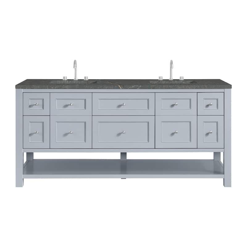 James Martin Vanities 330-V72-3PBL Breckenridge 72" Free Standing - Serenity Blue