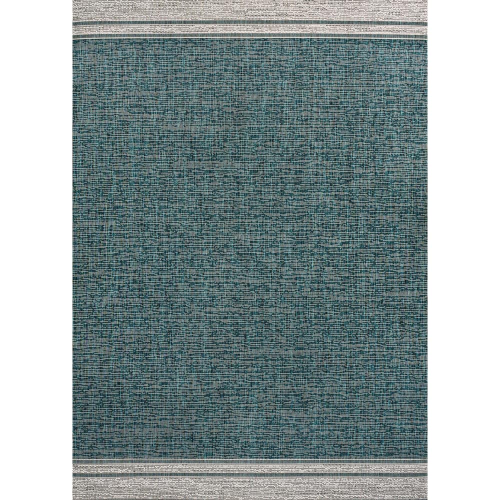 JONATHAN Y Darcy Modern Minimalist Mingled Solid Black/Cream Indoor/Outdoor Area Rug