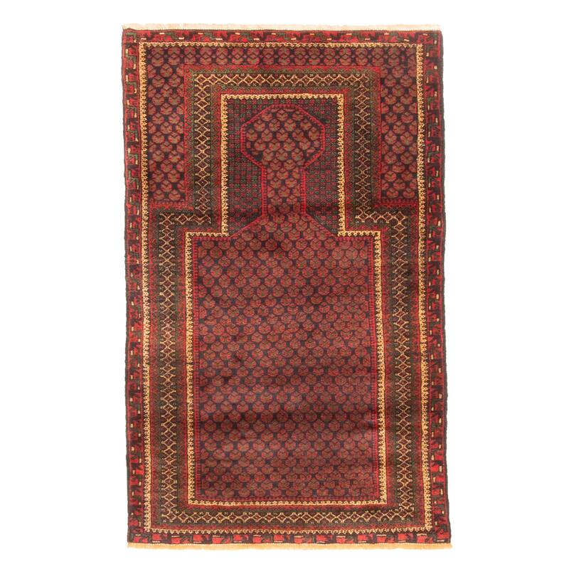 ECARPETGALLERY Hand-knotted Teimani Black Wool Rug - 2'8 x 4'2