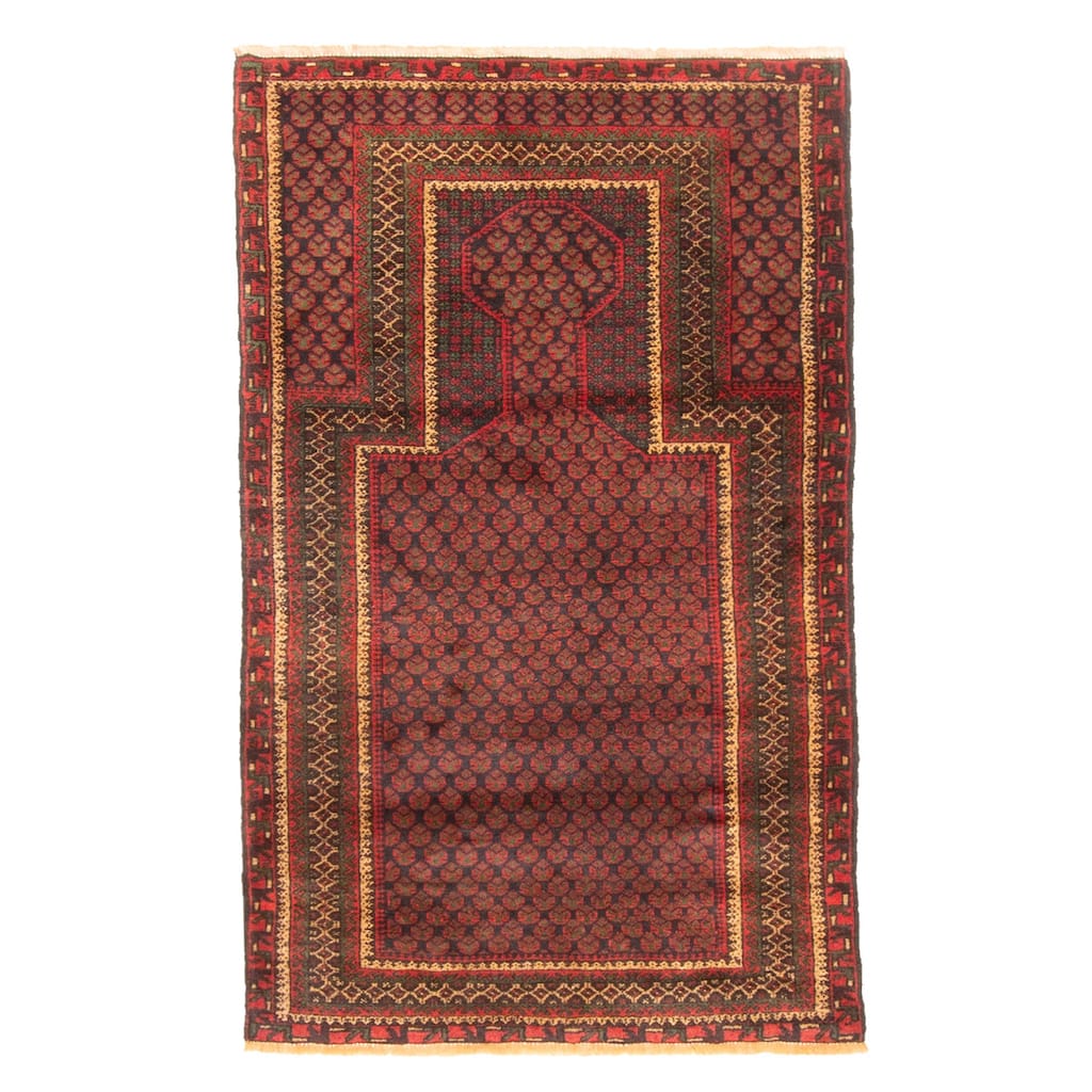 ECARPETGALLERY Hand-knotted Teimani Black Wool Rug - 2'8 x 4'2