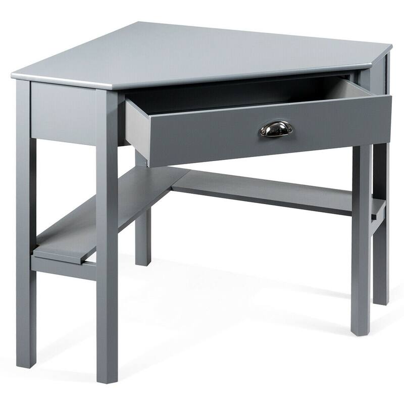 Gymax Corner Computer Desk Laptop Writing Table Workstation W/ Drawer