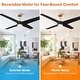 preview thumbnail 8 of 19, 60-in Black Modern ABS 4-Blade Energy Saving DC Motor LED Ceiling Fan with Light and Remote