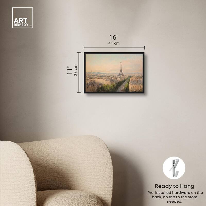 Early Morning Paris Canvas by Art Remedy