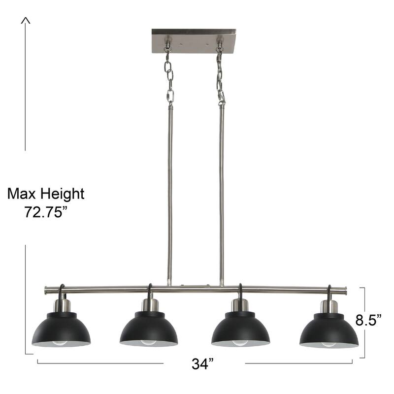 Robert Stevenson Lighting Walsh - Metal Linear Chandelier with Shades