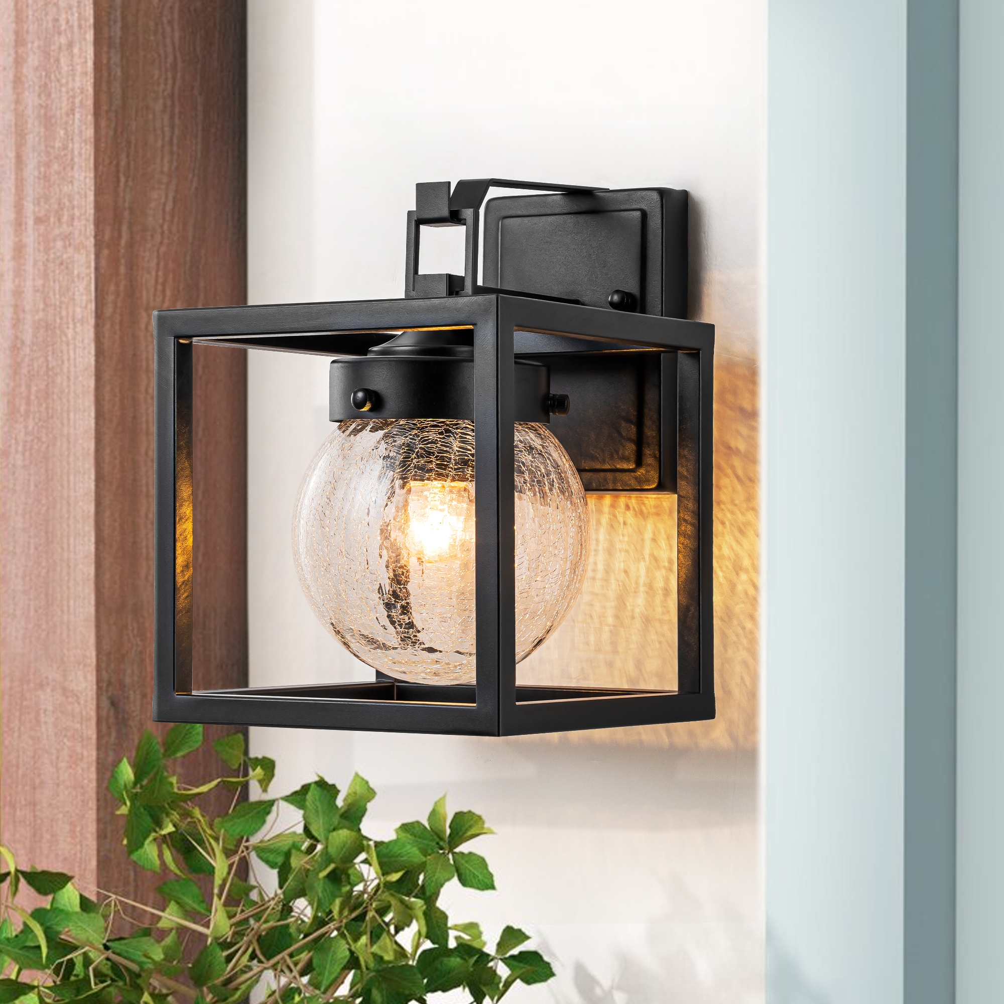 Crackle glass wall sconce cheap