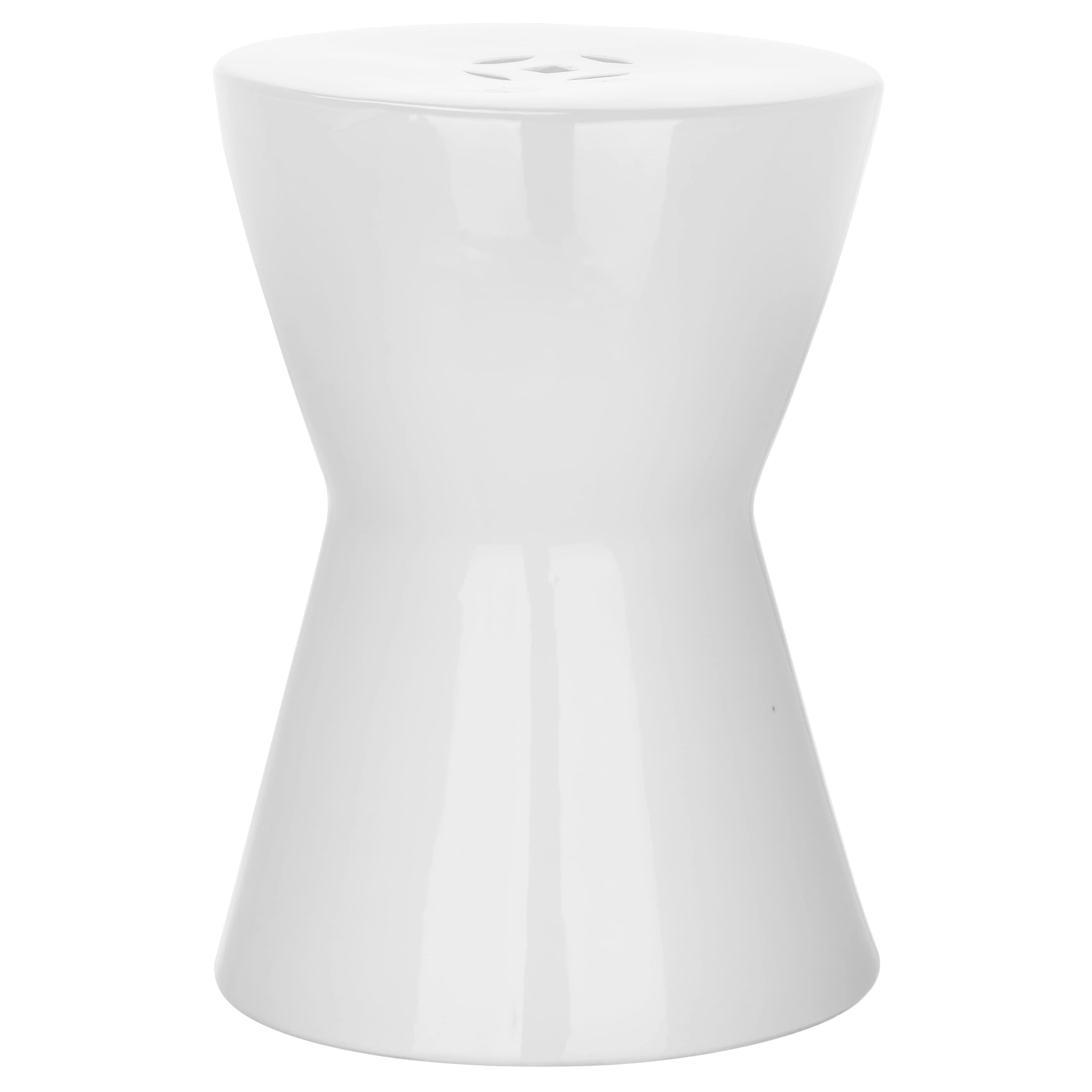SAFAVIEH Tzoulia Ceramic Garden Stool, Indoor Outdoor Accent Table