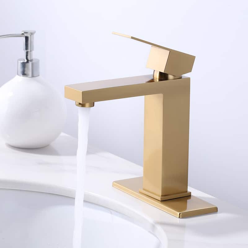 WOWOW 1.2 GPM Single Handle Bathroom Sink Faucet
