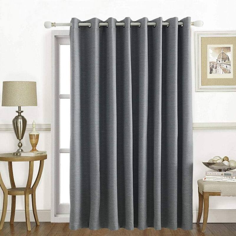 Slinding Glass Door Curtains, Blackout Extra Wide Patio Curtain Drapes Polyester Belmar Grommet Panel