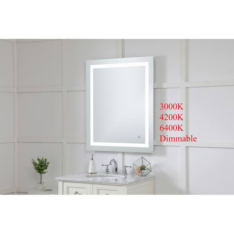 Avalon 30" x 40" Hardwired LED mirror - Silver