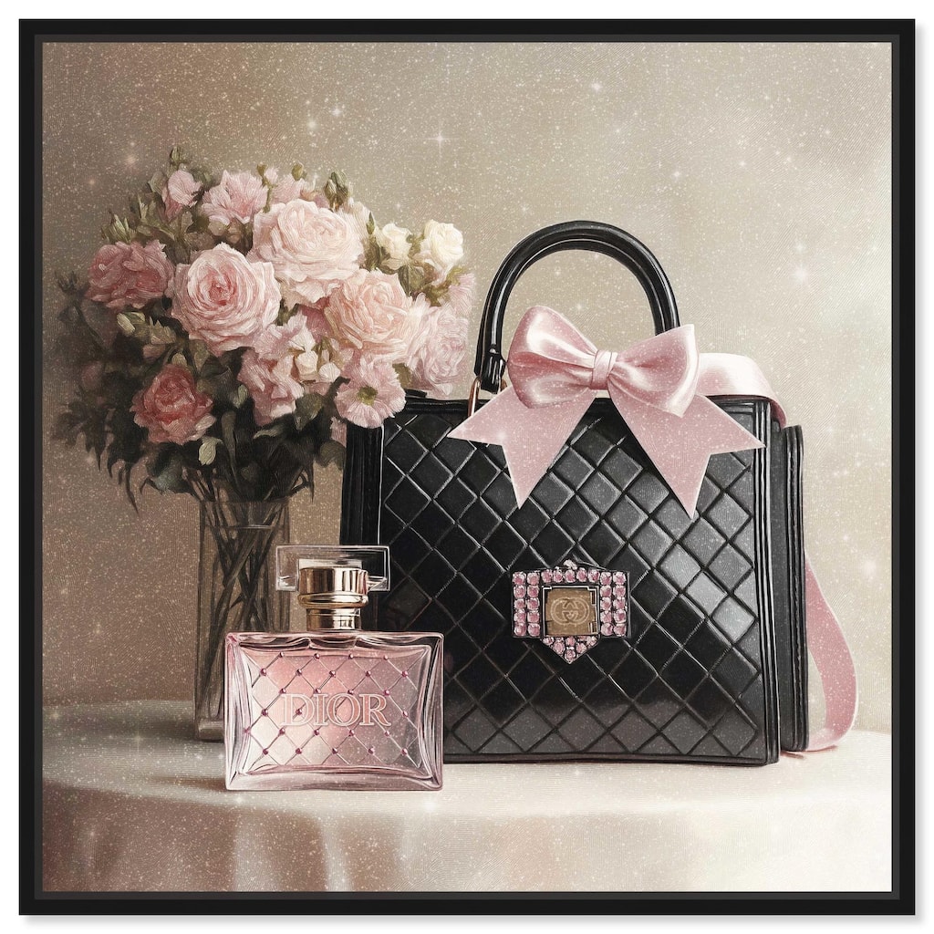 Delicate Purse and Perfume Canvas by Art Remedy