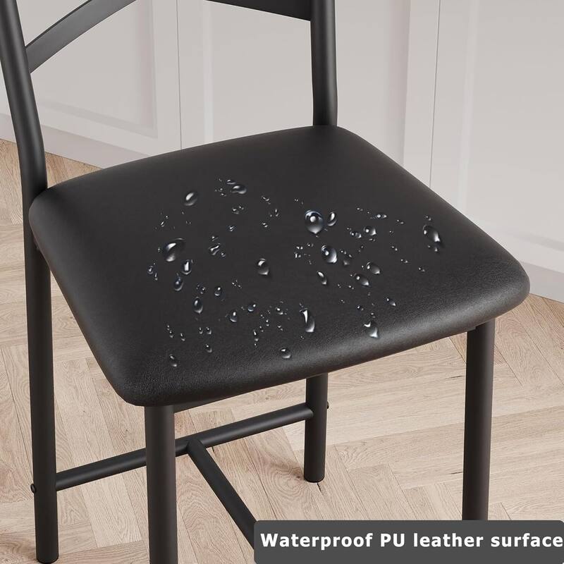 Modern 26" Counte Height Bar Stools for Kitchen Island, Black