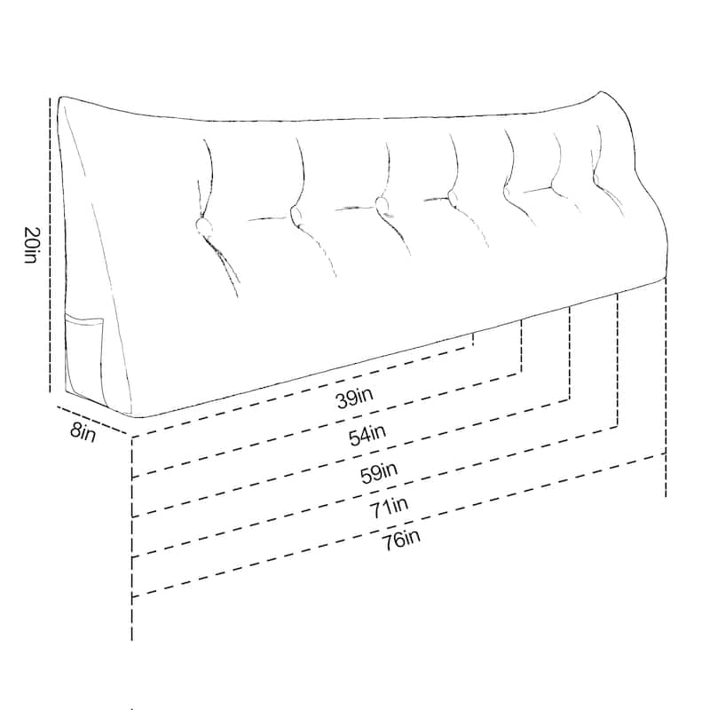 WOWMAX Bed Rest Wedge Reading Pillow Headboard Back Support Cushion