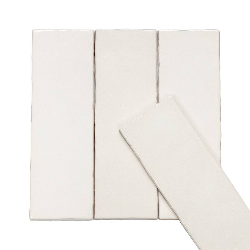 Zellige 2.5x8 Blanco Glossy Ceramic Subway Tile - Wall & Backsplash