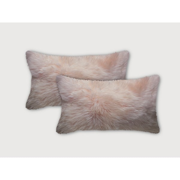 Set Of Two Taupe Natural Sheepskin Square Pillows Set Of Two Taupe Natural Sheepskin Square Pillows