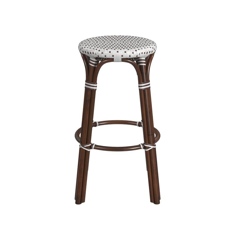 Tobias Rattan Round Bar Stool