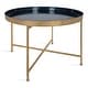 preview thumbnail 8 of 11, Kate and Laurel Celia Round Metal Coffee Table - 28.25x28.25x19 Navy Blue/Gold