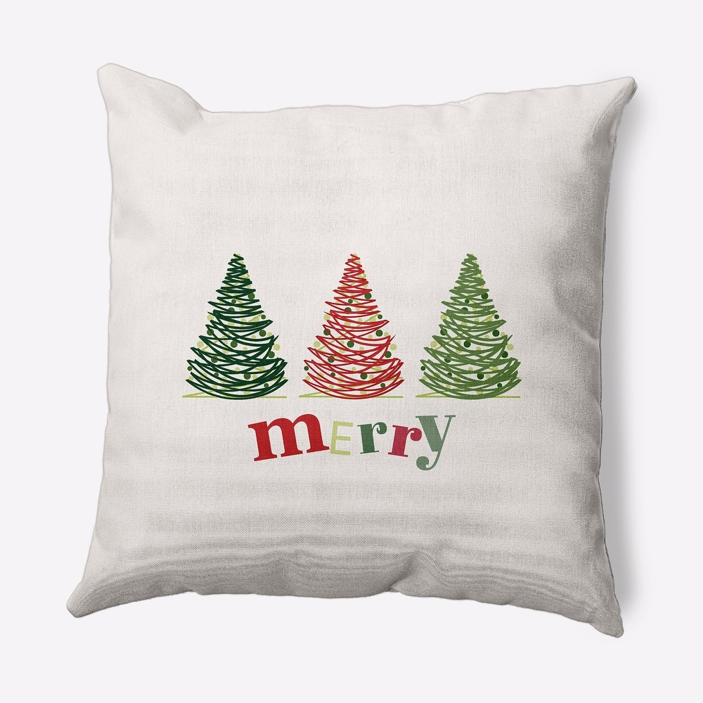 Merry Trees Christmas Decorative Throw Pillow