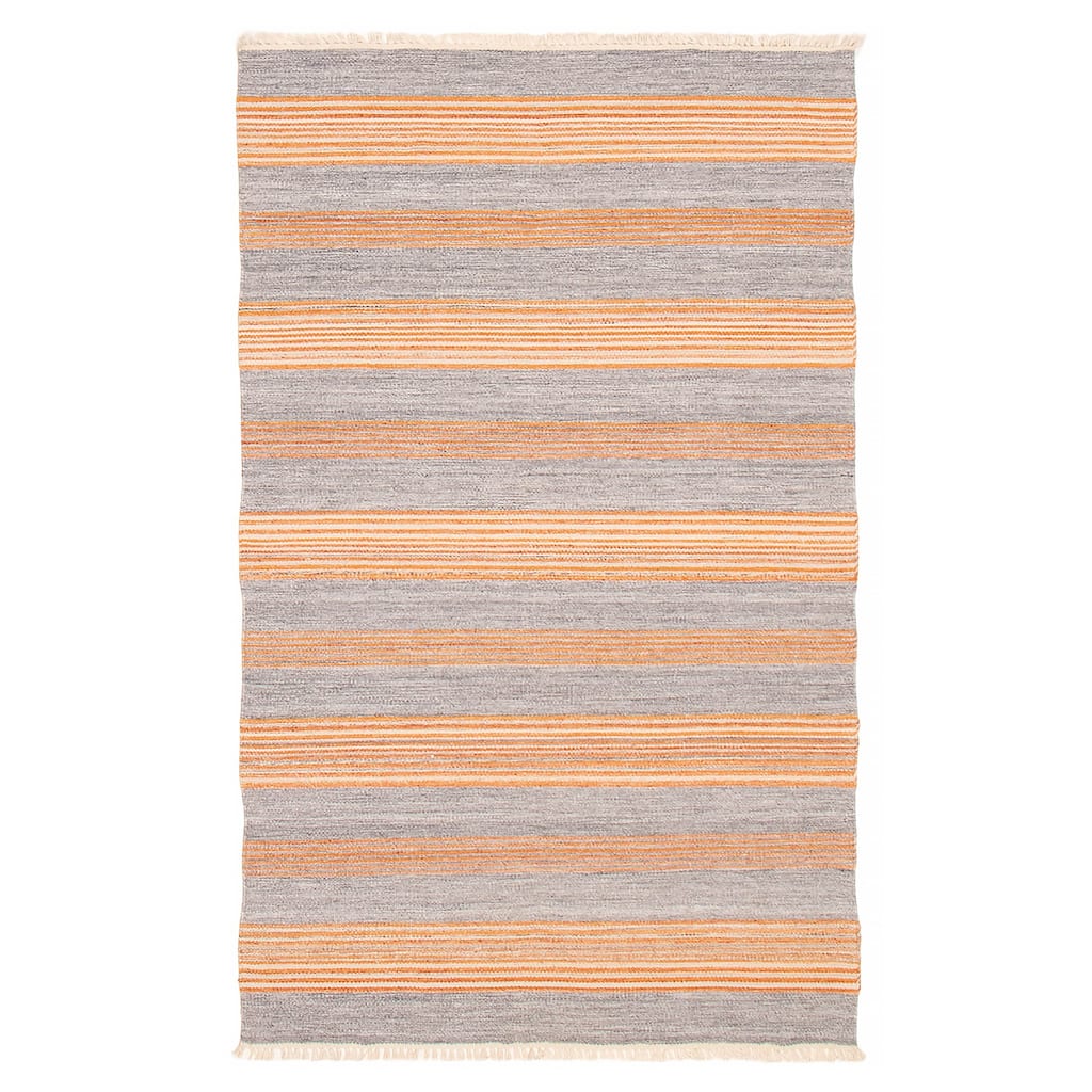 Ankara FW Grey, Orange Kilim 5'0" x 8'1" - 5'0 x 8'1