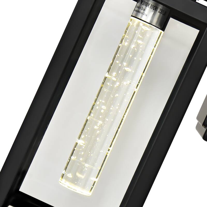7W LED Black Outdoor Wall Sconce - Matte Black