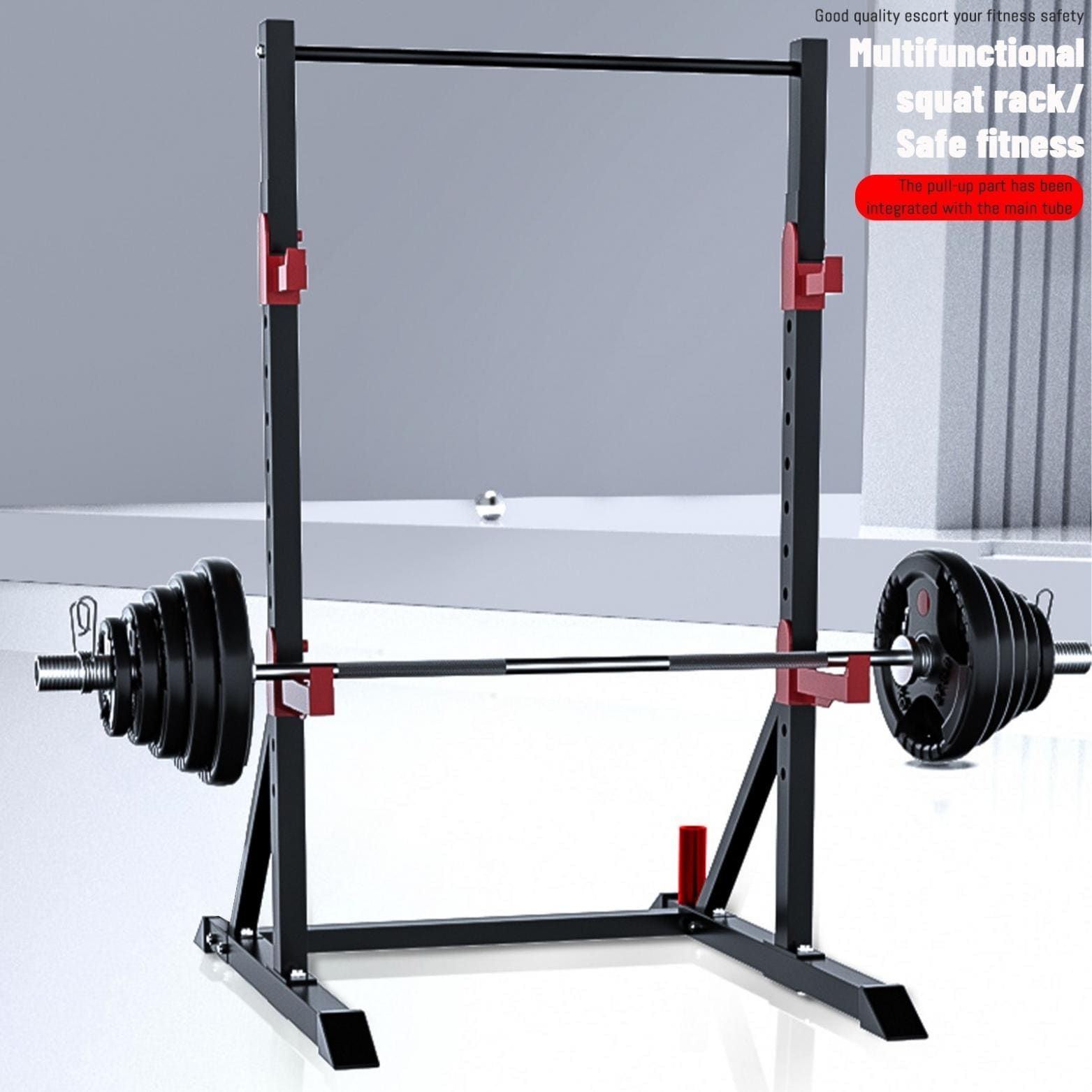 Barbell rack deals pull up