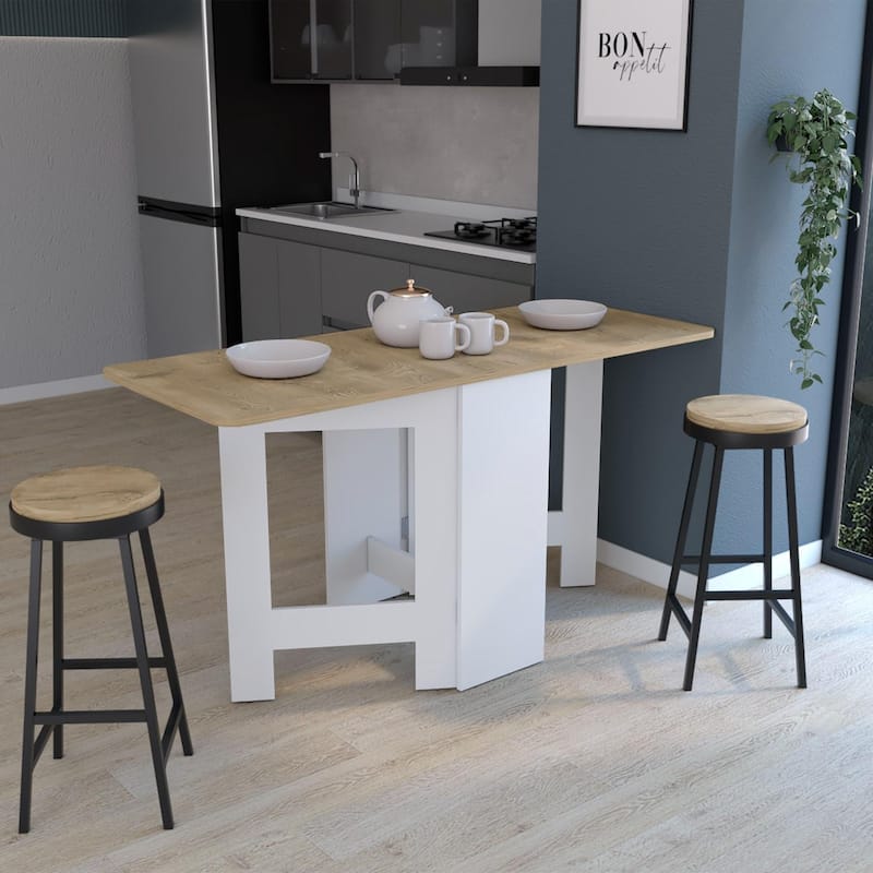 Gateleg Folding Table Space-Saving with Compact Design