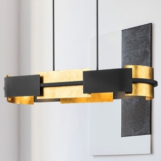 Luxury Cosmopolitan Chandelier, 6.125H x 12W, with Eclectic Style, Textured Black, UHP4700 by Urban Ambiance