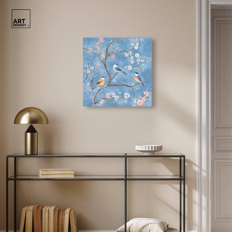 Birds in the Branches II Canvas by Art Remedy, Gallery Wrapped